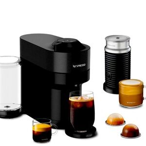 Nespresso Vertuo Pop+ Coffee Machine with Aeroccino Frother by De'Longhi